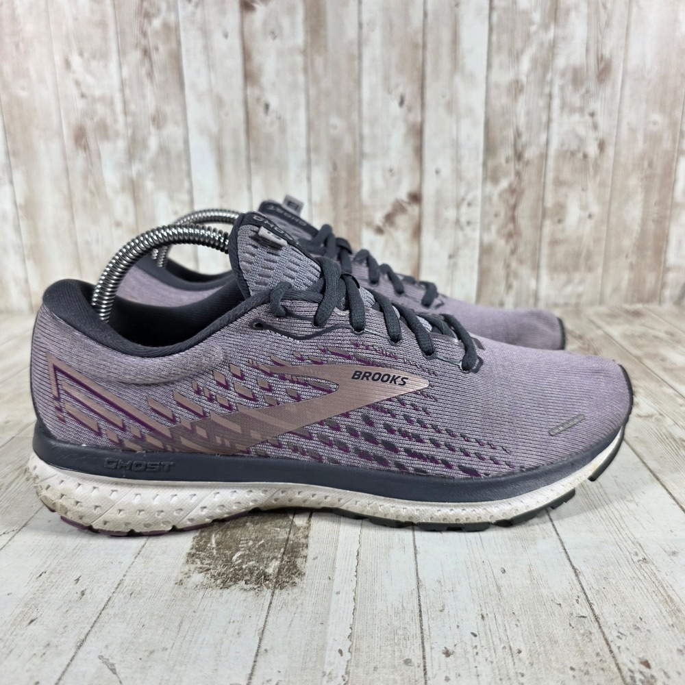 Brooks Ghost 13 Womens Purple Grey Running Shoes 1203381B550 Size 9.5 B